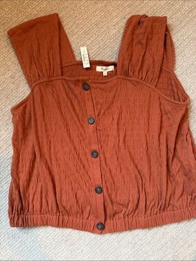 Madewell Rust-Brown front Button